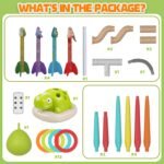 Aliex 3 in 1 Dinosaur Musical Jumping, Toss Ring and Stomping Launch Rocket Launcher, Indoor & Outdoor Sports Toys with Remote Control for Kids Ages 3-8 4-6,Active Outside Toy Gift for Boys and Girls - Image 2