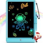 Bravokids Toys for 3-6 Years Old Girls Boys, LCD Writing Tablet 10 Inch Doodle Board, Electronic Drawing Pads, Educational Birthday Gift for 3 4 5 6 7 8 Years Old Kids Toddler (Blue) - Image 2