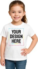Custom Girls T-Shirt Print with Text, Image or Logo - Custom DTF Printed Cotton Tees - Design Your Own T-Shirt for Kids - Image 2