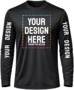 Custom Long Sleeve Shirts with UPF 50+ Sun Protection – Dry Fit Moisture-Wicking Performance Tee for Work, Gym & Sports - Image 2