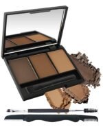 Eyebrow Powder Kit,3 Color Dark Medium Light Brown Eye Brow Powder Palette with Razor Brush, Long Lasting Waterproof Brow Filler Fill & Shapping Full Eyebrows,Mother's Day Makeup Gift Set for Women-01 - Image 2