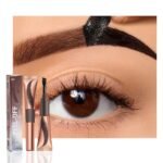 FeiCuiYun Eyebrow Tattoo Peel Off Tint Gel for Women, Warm-Dark Brown Peel Off Eyebrow Tint with 150°Small Curved Tray, Last Up to 5 Days, Waterproof, Fuller & Defined Looking Brows (04#Warm Brown) - Image 2