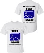 Gildan Custom T-Shirts – Personalized Crewneck Unisex Tee with Text, Logo, Image – Customized Shirt for Men Women Adult - Image 2