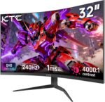 KTC 32 Inch 240Hz Curved Gaming Monitor, 2K 1440P PC Computer Monitor 1000R, 1ms (MPRT), 4000:1 Contrast, 122%sRGB, Adaptive Sync, HDMI Display Port, Tiltable, VESA Mount, H32S25E - Image 2