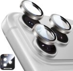 MAGIC JOHN for iPhone 17 Pro Max/17 Pro Camera Lens Protector [Alignment Kit&1:1 Invisible Fit] 9H Aerospace Tempered Glass, Ultra HD, Metal Individual Ring，Case Friendly, Set of 2,Gray - Image 2