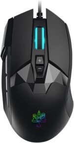 MOJO Pro Performance Silent Gaming Mouse - Wired Mouse with 9 Programmable Buttons Including Sniper Key, 12000 DPI, 1000 Hz, Force Adjustable, Custom Profiles - Image 2