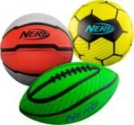 Nerf Mini Foam Sports Ball Set - Foam Football, Soccer Ball + Basketball Soft Sports Toy for Kids - Image 2