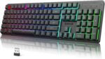 Redragon K521KS Wireless Gaming Keyboard, Tri-Mode BT/2.4G/USB-C RGB Mechanical Feeling Keyboard with Multimedia Keys, 4000mAh Battery, Anti-Ghosting, Compatible with PC - Upgrade - Image 2
