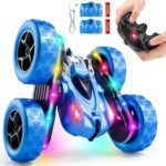 Remote Control Stunt Car 4WD 360° Flip Double‑Sided RC Cars, LED Light Bar, USB‑C Modular Battery, 2.4 GHz Outdoor Beach Toy for Boys 6‑12 Years Old, Birthday & Christmas Kids Gift, Blue - Image 2