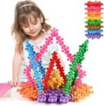 TOMYOU 200 Pieces Building Blocks Kids STEM Toys Educational Discs Sets Interlocking Solid Plastic for Preschool Boys and Girls Aged 3+, Safe Material Creativity - Image 2