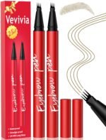 Vevivia Beauty Eyebrow Pencils for Women - Eyebrow Pen 2 Pack, Precise 4-Tip Brow Pencil for Natural-Looking Fuller Brows, Hair-Like Strokes for All Brow Types, Last All-Day Brow Pen, Light Brown - Image 2