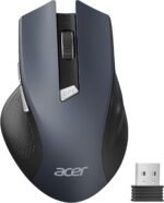 acer Wireless Mouse for Laptop, 2.4GHz Computer Mouse 3 Adjustable DPI Office Cordless USB Mice with USBA Receiver, 6 Buttons, 1600 DPI, Medium to Large Sized Hands Compatible with PC, Laptop, Desktop - Image 2