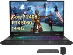 msi Cyborg 15.6" 144Hz FHD IPS Gaming Laptop, Intel Core 7-240H, 16GB RAM,1.5TB Storage (512GB SSD+1TB Docking Station), NVIDIA GeForce RTX 5060, Backlit Keyboard, HD Webcam, Wi-Fi 6E, Win 11, Black - Image 2