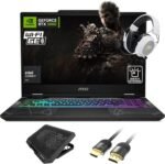 msi Cyborg 15.6 inch FHD 144Hz Gaming Laptop, Intel Core 7 240H, NVIDIA GeForce RTX 5060, 16GB RAM, 1TB SSD, WiFi 6E, RGB Backlit Keyboard, w/Assy Cooling Pad HDMI Cable, Windows 11 Pro - Image 2