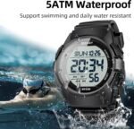 Beeasy Mens Digital Sports Watch, 50M Waterproof 49mm Rubber Strap Mens Watches with Stopwatch, Countdown Timer, Alarm & Dual Time—Ideal for Sport, Gym, Running, Referee, School & Daily Wear - Image 3
