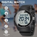 Beeasy Mens Digital Sports Watch, 50M Waterproof 49mm Rubber Strap Mens Watches with Stopwatch, Countdown Timer, Alarm & Dual Time—Ideal for Sport, Gym, Running, Referee, School & Daily Wear - Image 4