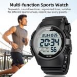 Beeasy Mens Digital Sports Watch, 50M Waterproof 49mm Rubber Strap Mens Watches with Stopwatch, Countdown Timer, Alarm & Dual Time—Ideal for Sport, Gym, Running, Referee, School & Daily Wear - Image 7