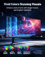 KOORUI 34" Ultrawide Curved Gaming Monitor, 240Hz, WQHD 3440×1440, 1500R Immersive Display, Adaptive Sync, 1ms, DIC-P3 98%, HDR400, HDMI 2.1/DP 1.4, VESA, for PC Gaming, Work & Play - Image 4