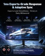 KOORUI 34" Ultrawide Curved Gaming Monitor, 240Hz, WQHD 3440×1440, 1500R Immersive Display, Adaptive Sync, 1ms, DIC-P3 98%, HDR400, HDMI 2.1/DP 1.4, VESA, for PC Gaming, Work & Play - Image 5