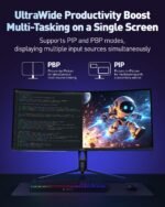 KOORUI 34" Ultrawide Curved Gaming Monitor, 240Hz, WQHD 3440×1440, 1500R Immersive Display, Adaptive Sync, 1ms, DIC-P3 98%, HDR400, HDMI 2.1/DP 1.4, VESA, for PC Gaming, Work & Play - Image 6