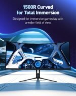 KOORUI 34" Ultrawide Curved Gaming Monitor, 240Hz, WQHD 3440×1440, 1500R Immersive Display, Adaptive Sync, 1ms, DIC-P3 98%, HDR400, HDMI 2.1/DP 1.4, VESA, for PC Gaming, Work & Play - Image 8
