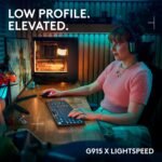 Logitech G915 X Lightspeed Low-Profile Wireless Gaming Keyboard, Double-Shot PBT Keycaps, Fully Programmable Keys, RGB Backlighting, Sleek Aluminum Finishing, GL Blue Clicky Switches - PC/Mac - Black - Image 3
