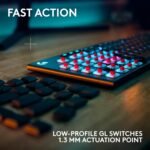 Logitech G915 X Lightspeed Low-Profile Wireless Gaming Keyboard, Double-Shot PBT Keycaps, Fully Programmable Keys, RGB Backlighting, Sleek Aluminum Finishing, GL Blue Clicky Switches - PC/Mac - Black - Image 4