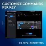 Logitech G915 X Lightspeed Low-Profile Wireless Gaming Keyboard, Double-Shot PBT Keycaps, Fully Programmable Keys, RGB Backlighting, Sleek Aluminum Finishing, GL Blue Clicky Switches - PC/Mac - Black - Image 5