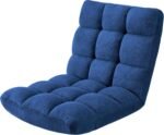 Folding Floor Gaming Chair 14-Poistion Cushioned Adjustable Floor Lazy Sofa Chair w/Breathable Cotton & Skin-Friendly Velvet for Adults & Kids Perfect for Reading Gaming Meditating, Darkblue - Image 9