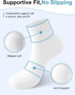 Rehelu Womens Ankle Socks Cotton Mini Crew Socks Cushioned Running Gym Workout Socks for Women 6 Pairs - Image 7