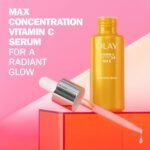 Olay Vitamin C Max Brightening Face Serum, Vitamin C Face Serum with Peptides, Brightening Face Serum for Radiance, Even Tone, Antioxidant Facial Serum for Glowing Skin, 1.3 Fl Oz - Image 3