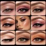 UCANBE Baked Eyeshadow & Blush Palette, High Pigmented Blendable Matte Shimmer Rose Pink Eye Shadow & Cheek Makeup Palette, Rotating Compact Design Makeup Gift, 02 Whispered Rose - Image 4