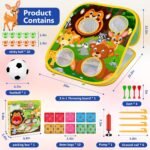 Animal Bean Bag Toss Game Toy Outdoor Toss Game, Family Party Party Supplies for Kids, Gift for Boys Birthday or Christmas for Toddlers Ages 3 4 5 6 Year Old - Image 6
