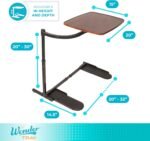 Stander Wonder Tray, Adjustable Swivel Table, Large Laptop Stand, Couch Desk, Side Tables & Gaming Bench, TV-Trays for Eating on Couches, Chairs, Recliners, Walnut - Image 4
