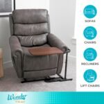 Stander Wonder Tray, Adjustable Swivel Table, Large Laptop Stand, Couch Desk, Side Tables & Gaming Bench, TV-Trays for Eating on Couches, Chairs, Recliners, Walnut - Image 6