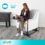 Stander Wonder Tray, Adjustable Swivel Table, Large Laptop Stand, Couch Desk, Side Tables & Gaming Bench, TV-Trays for Eating on Couches, Chairs, Recliners, Walnut - Image 8