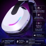 BENGOO Wireless Gaming Headset for PS5 PS4 PC Switch Mac - RGB Over-Ear Headphones with Noise Cancelling Mic, 60H Playtime, 7.1 Surround Sound, Bluetooth 5.4 & Memory Foam Ear Cushions - Image 9