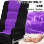 Swivel Floor Gaming Chair w/Armrests,Folding Video Reclining Sofa w/6 Adjustable Position, Padded Backrest & Cushion, Lazy Lounger Couch for E-Sports, Reading, Relaxing, Watching TV, Purple - Image 7