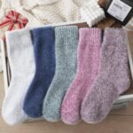SISOSOCK 5 Pairs Fuzzy Soft Cozy Comfortable Socks for Women, Casual Sleep Comfy Socks, Perfect Warm Winter Gifts for Women - Image 6