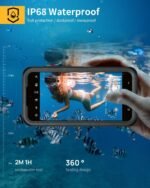 Lanhiem for Samsung Galaxy A35 5G Case, IP68 Waterproof Dustproof, Built-in Screen Protector, Rugged Full Body Shockproof Protective Cover for Samsung A35 5G /4G 6.6", Black/Clear - Image 3