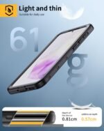 Lanhiem for Samsung Galaxy A35 5G Case, IP68 Waterproof Dustproof, Built-in Screen Protector, Rugged Full Body Shockproof Protective Cover for Samsung A35 5G /4G 6.6", Black/Clear - Image 4