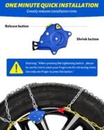 Auto Tightening Snow Chains Tire Chains For Cars Suv Pickup Trucks - Auto Tightening 1 Min Quick Fit AND Easy Installation, Reusable Universal Emergency Traction Snow Chains - Set of 2（HKN110） - Image 6