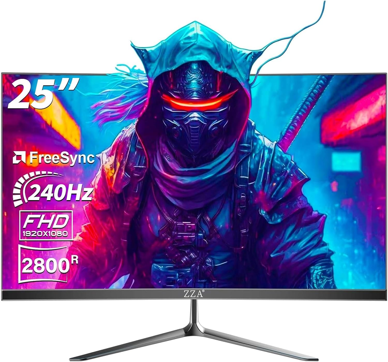 ZZA 25" Curved Gaming Monitor, 240Hz|144Hz FHD(1920 * 1080P) VA Screen Computer Monitor, Supports Freesync, 120% sRGB, Blue Light Filter,AMD Freesync, Wall Mountable Installs(HDMI 1.4/DP 1.2) - Image 10
