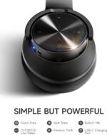 Picun B8 Bluetooth Headphones, 120H Playtime Headphone Wireless Bluetooth with 3 EQ Modes, Low Latency, Hands-Free Calls, Over Ear Headphones for Travel Home Office Cellphone PC Black - Image 5