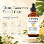 PURA D'OR 20% Vitamin C Facial Serum 4 Oz Antioxidant Anti-Aging Blend w/Retinol, Hyaluronic Acid, Ferulic Acid - Hydrating Lightweight Ayurvedic Skin Care - Men Women Daily Use - Image 8