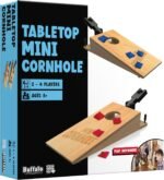 Buffalo Games Tabletop Mini Cornhole Game - Multicolor, 2-4 Players - Portable Dexterity for Mini Games - Competitive Bean Bag Toss Match for Family & Adults - Easy Setup & Fast Play for Tabletop Fun - Image 4