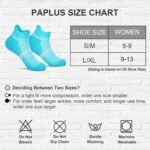 PAPLUS Ankle Compression Socks for Women 6 Pairs, Running Socks with Heel Tab, Cushioned Low Cut Athletic Socks - Image 4