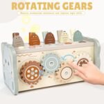 Joyreal Wooden Montessori Toys for 1 Year Old - Hammering Pounding Toy with Xylophone & Fishing Game - Educational Toddler Activities for 1 2 3 Year Old Christmas Birthday Gifts - Image 5