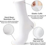 J-BOX 10/8 Pairs Women Cotton Crew Socks - Soft Comfort Dress Socks for Business & Casual, Above Ankle Wear, size 6-11 - Image 6