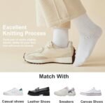 J-BOX 10/8 Pairs Women Cotton Crew Socks - Soft Comfort Dress Socks for Business & Casual, Above Ankle Wear, size 6-11 - Image 7